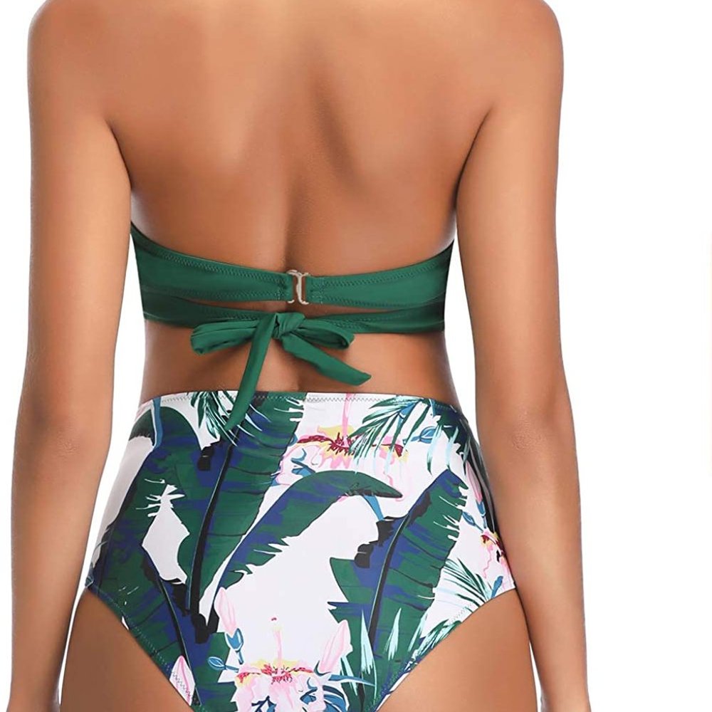 Vintage Swimsuit Two Piece Retro High Wait Bikini - Picture 9 of 13